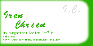 iren chrien business card